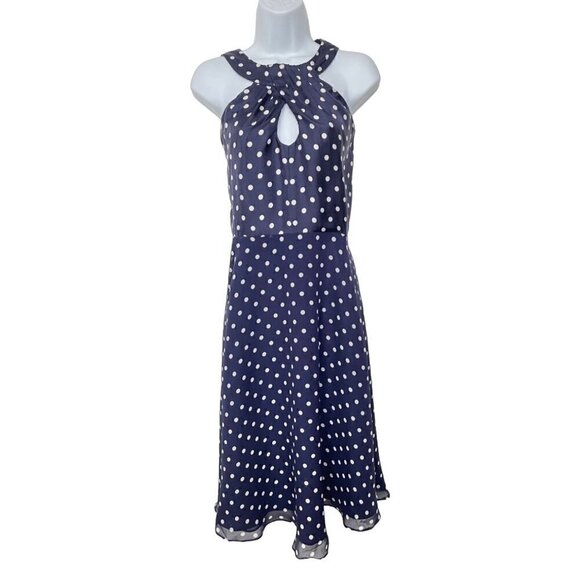 HOBBS London womens SILK dress polka dot dress US size 10 - Picture 2 of 7